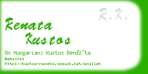 renata kustos business card